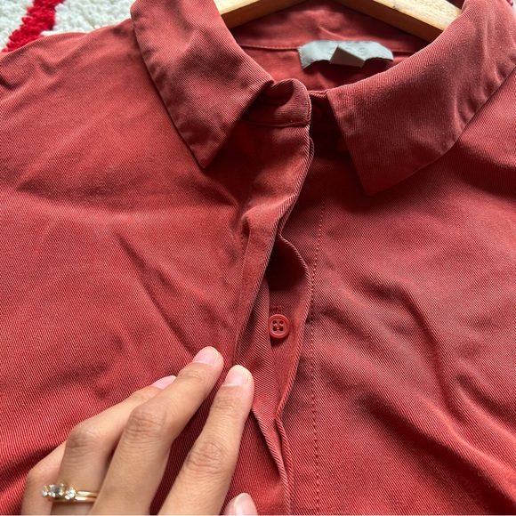 COS Oversized Shirt Dress in Red - Picture 7 of 7